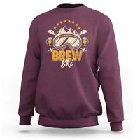 Brewski Skiing Beer Sweatshirt Funny Skiing Skier Ski Vacation - Wonder Print Shop