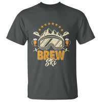 Brewski Skiing Beer T Shirt Funny Skiing Skier Ski Vacation - Wonder Print Shop