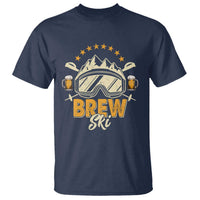 Brewski Skiing Beer T Shirt Funny Skiing Skier Ski Vacation - Wonder Print Shop