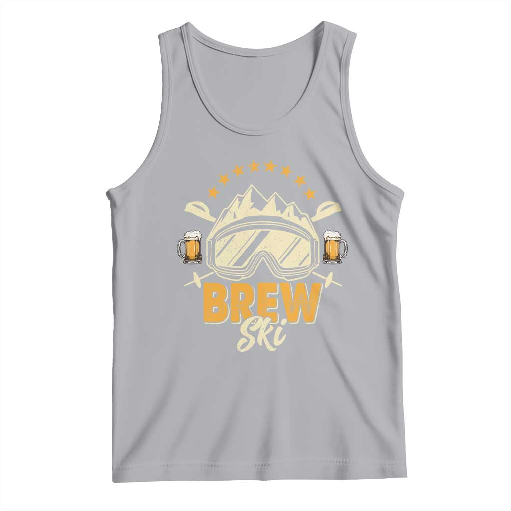 Brewski Skiing Beer Tank Top Funny Skiing Skier Ski Vacation - Wonder Print Shop