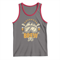 Brewski Skiing Beer Tank Top Funny Skiing Skier Ski Vacation - Wonder Print Shop