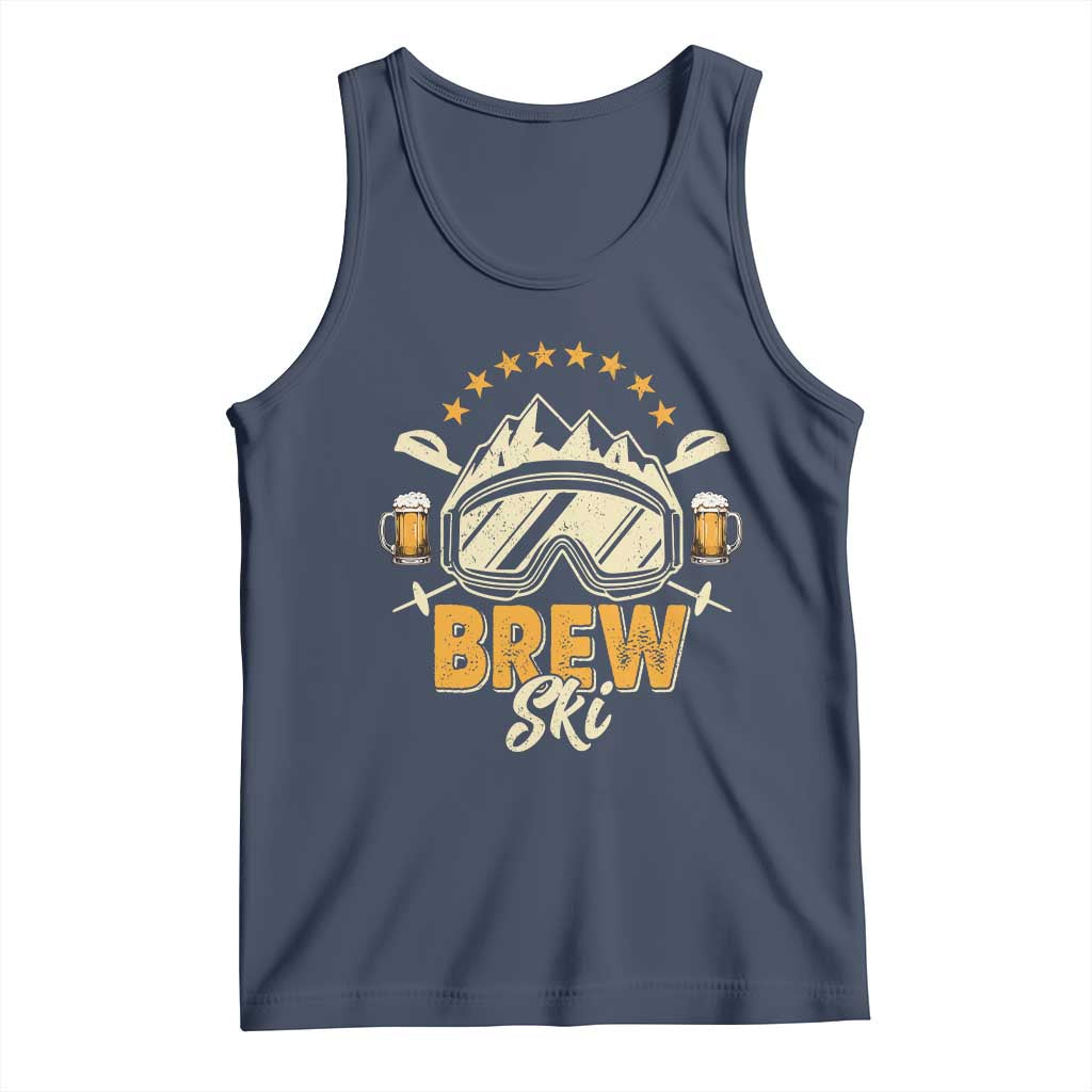Brewski Skiing Beer Tank Top Funny Skiing Skier Ski Vacation - Wonder Print Shop