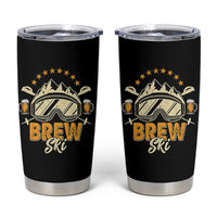 Brewski Skiing Beer Tumbler Cup Funny Skiing Skier Ski Vacation - Wonder Print Shop