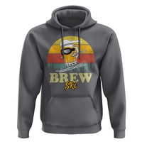 Brewski Skiing Beer Hoodie Funny Skiing Skier Ski Vacation Retro Sunset - Wonder Print Shop