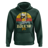 Brewski Skiing Beer Hoodie Funny Skiing Skier Ski Vacation Retro Sunset - Wonder Print Shop