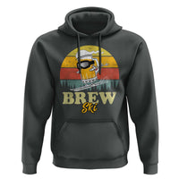 Brewski Skiing Beer Hoodie Funny Skiing Skier Ski Vacation Retro Sunset - Wonder Print Shop