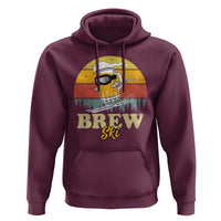 Brewski Skiing Beer Hoodie Funny Skiing Skier Ski Vacation Retro Sunset - Wonder Print Shop