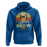 Brewski Skiing Beer Hoodie Funny Skiing Skier Ski Vacation Retro Sunset - Wonder Print Shop
