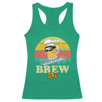 Brewski Skiing Beer Racerback Tank Top Funny Skiing Skier Ski Vacation Retro Sunset - Wonder Print Shop