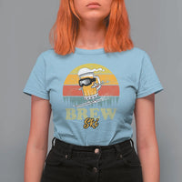 Brewski Skiing Beer T Shirt For Women Funny Skiing Skier Ski Vacation Retro Sunset - Wonder Print Shop