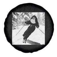 Funny Skiing Nun Graphics Photo Skier Winter Sport Spare Tire Cover - Wonder Print Shop