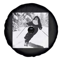 Funny Skiing Nun Graphics Photo Skier Winter Sport Spare Tire Cover - Wonder Print Shop