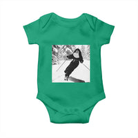 Funny Skiing Nun Graphics Photo Skier Winter Sport Baby Onesie - Wonder Print Shop