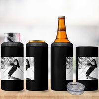 Funny Skiing Nun Graphics Photo Skier Winter Sport 4 in 1 Can Cooler Tumbler - Wonder Print Shop