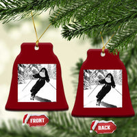Funny Skiing Nun Graphics Photo Skier Winter Sport Ceramic Ornament - Wonder Print Shop