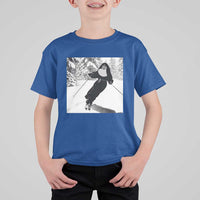 Funny Skiing Nun Graphics Photo Skier Winter Sport T Shirt For Kid - Wonder Print Shop