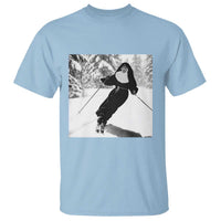 Funny Skiing Nun Graphics Photo Skier Winter Sport T Shirt - Wonder Print Shop