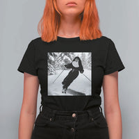 Funny Skiing Nun Graphics Photo Skier Winter Sport T Shirt For Women - Wonder Print Shop