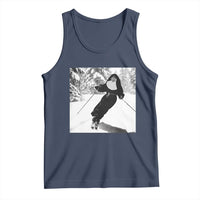 Funny Skiing Nun Graphics Photo Skier Winter Sport Tank Top - Wonder Print Shop