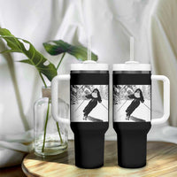 Funny Skiing Nun Graphics Photo Skier Winter Sport Tumbler With Handle - Wonder Print Shop