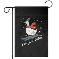 Funny Skiing Goose Garden Flag Ski You Later Winter Vacation Sport - Wonder Print Shop