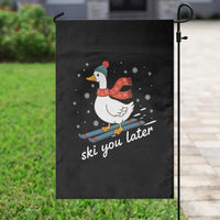 Funny Skiing Goose Garden Flag Ski You Later Winter Vacation Sport - Wonder Print Shop