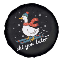 Funny Skiing Goose Spare Tire Cover Ski You Later Winter Vacation Sport - Wonder Print Shop