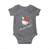 Funny Skiing Goose Baby Onesie Ski You Later Winter Vacation Sport - Wonder Print Shop
