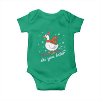 Funny Skiing Goose Baby Onesie Ski You Later Winter Vacation Sport - Wonder Print Shop