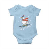 Funny Skiing Goose Baby Onesie Ski You Later Winter Vacation Sport - Wonder Print Shop