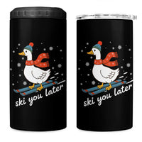 Funny Skiing Goose 4 in 1 Can Cooler Tumbler Ski You Later Winter Vacation Sport - Wonder Print Shop