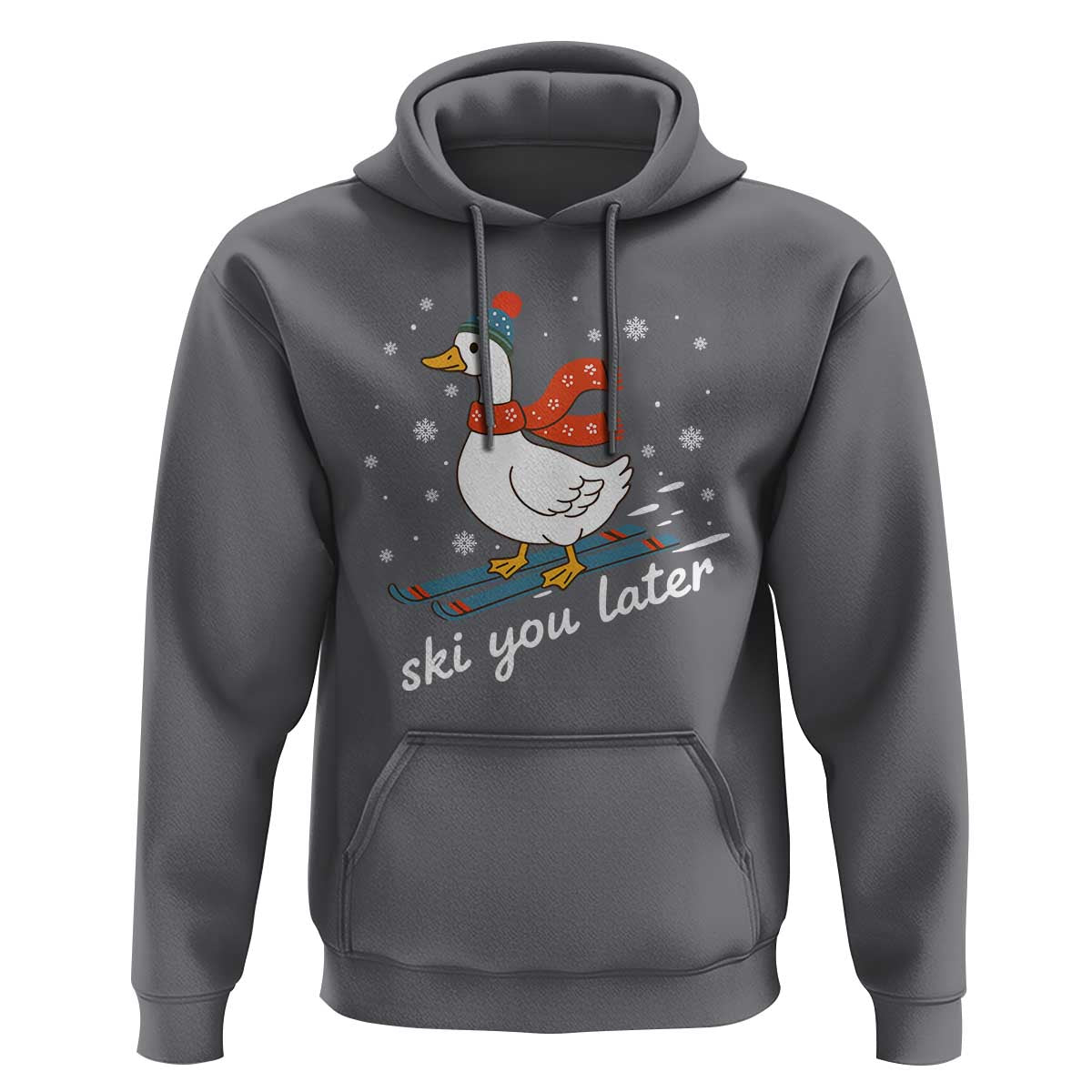 Funny Skiing Goose Hoodie Ski You Later Winter Vacation Sport - Wonder Print Shop