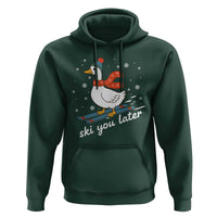 Funny Skiing Goose Hoodie Ski You Later Winter Vacation Sport - Wonder Print Shop