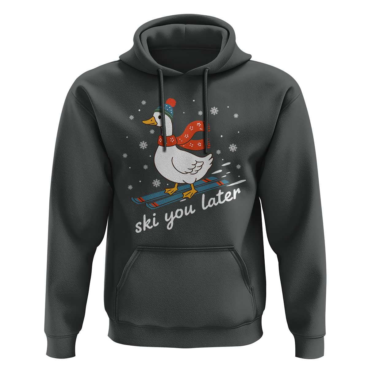 Funny Skiing Goose Hoodie Ski You Later Winter Vacation Sport - Wonder Print Shop