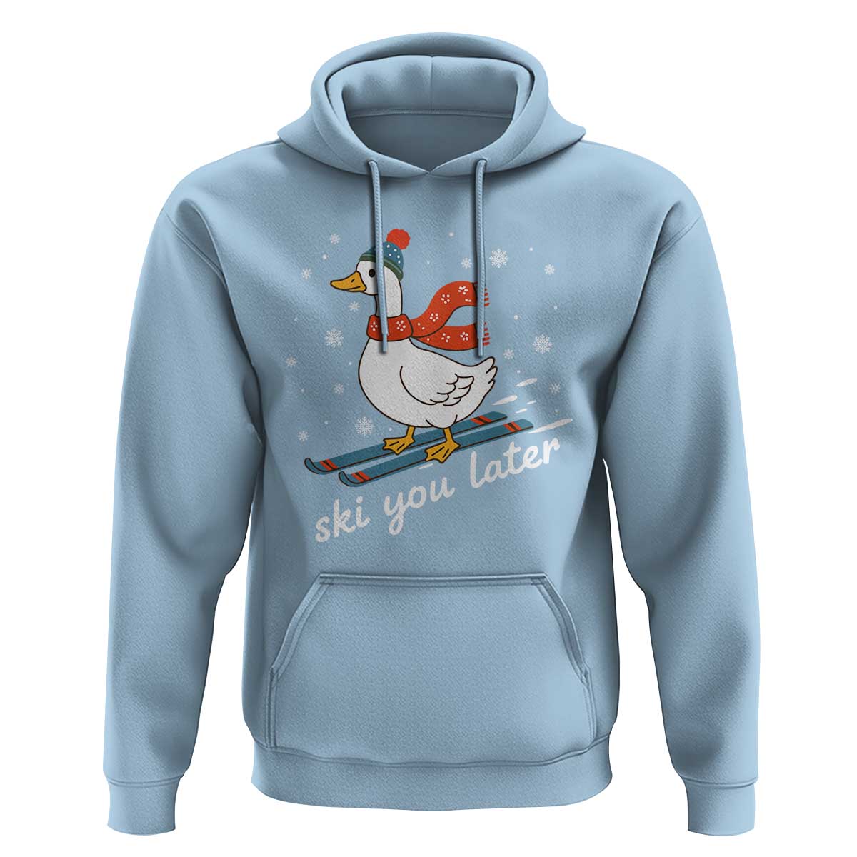 Funny Skiing Goose Hoodie Ski You Later Winter Vacation Sport - Wonder Print Shop