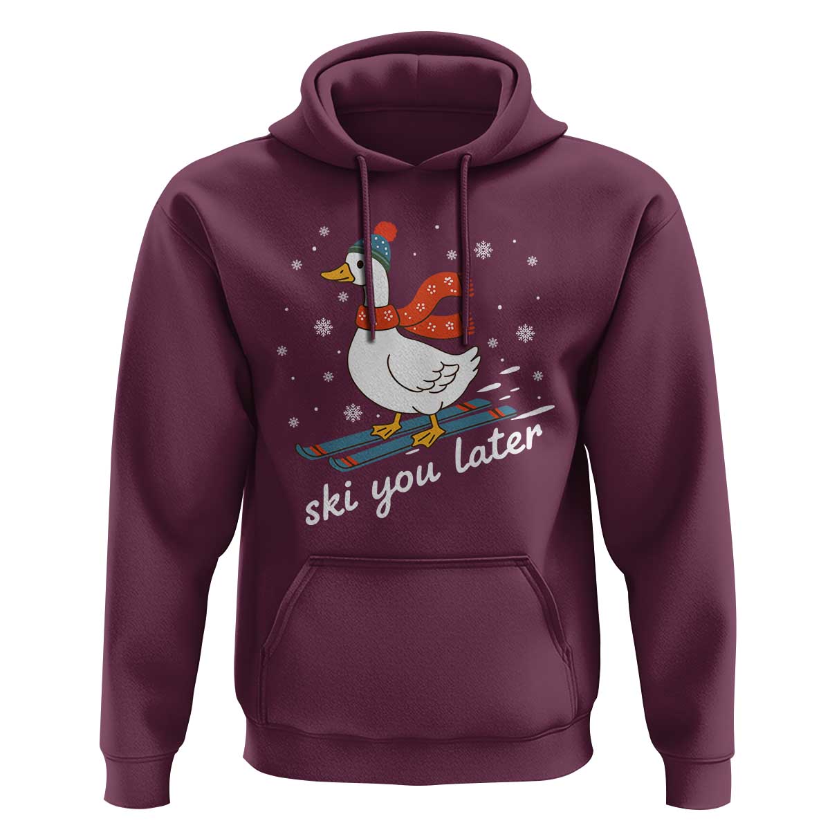 Funny Skiing Goose Hoodie Ski You Later Winter Vacation Sport - Wonder Print Shop