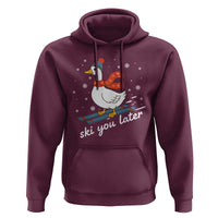 Funny Skiing Goose Hoodie Ski You Later Winter Vacation Sport - Wonder Print Shop