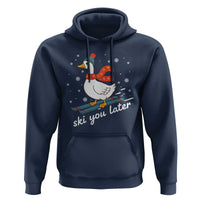 Funny Skiing Goose Hoodie Ski You Later Winter Vacation Sport - Wonder Print Shop