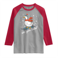 Funny Skiing Goose Raglan Shirt Ski You Later Winter Vacation Sport - Wonder Print Shop