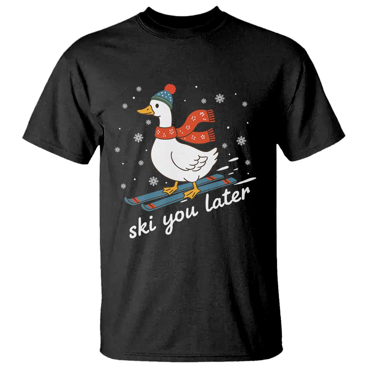 Funny Skiing Goose T Shirt Ski You Later Winter Vacation Sport - Wonder Print Shop