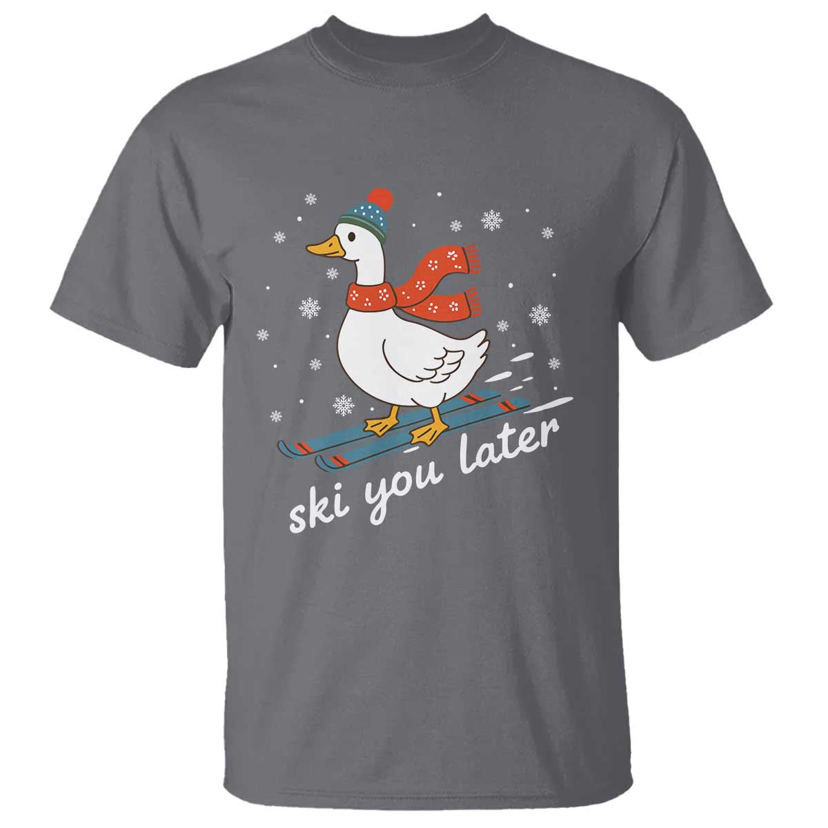 Funny Skiing Goose T Shirt Ski You Later Winter Vacation Sport - Wonder Print Shop