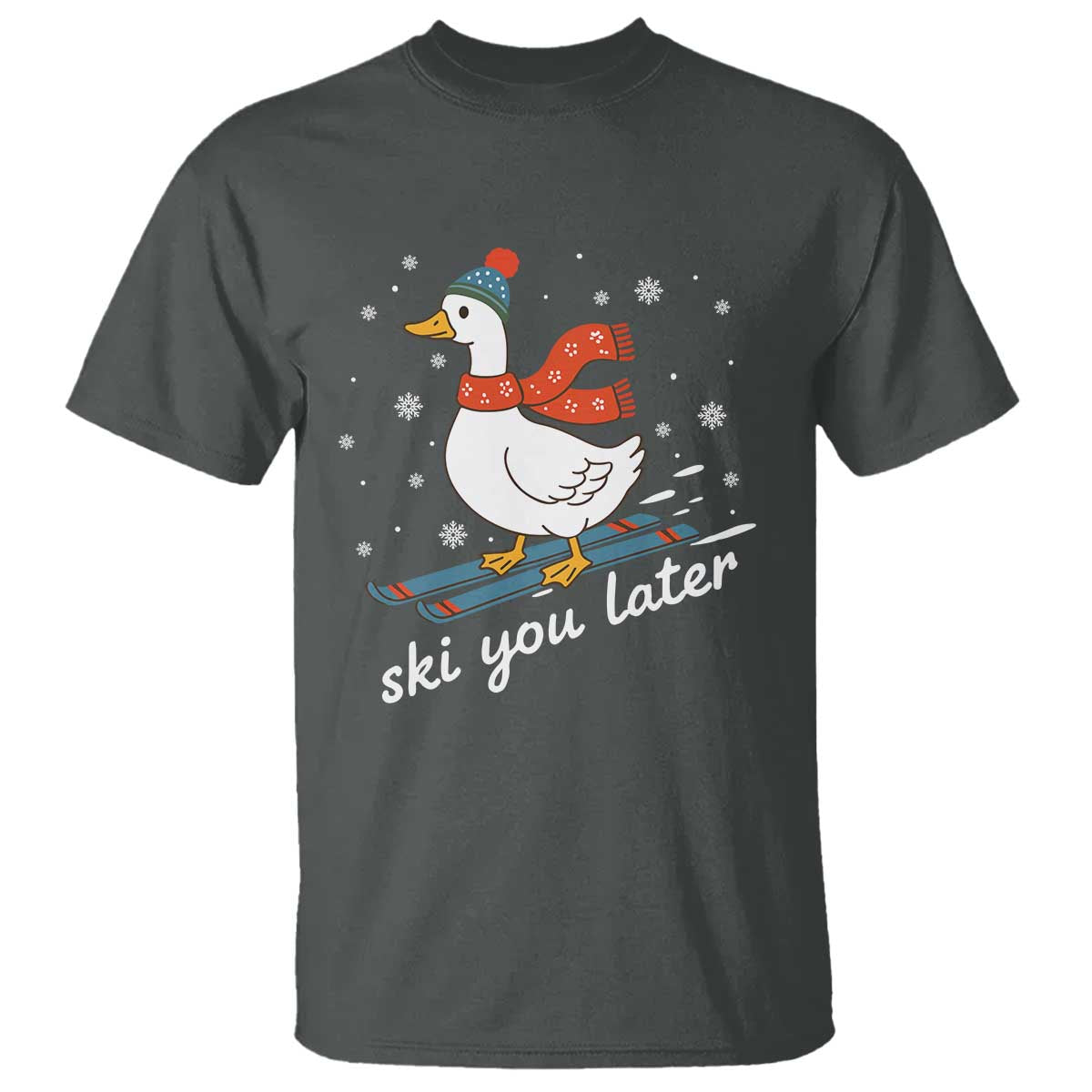 Funny Skiing Goose T Shirt Ski You Later Winter Vacation Sport - Wonder Print Shop