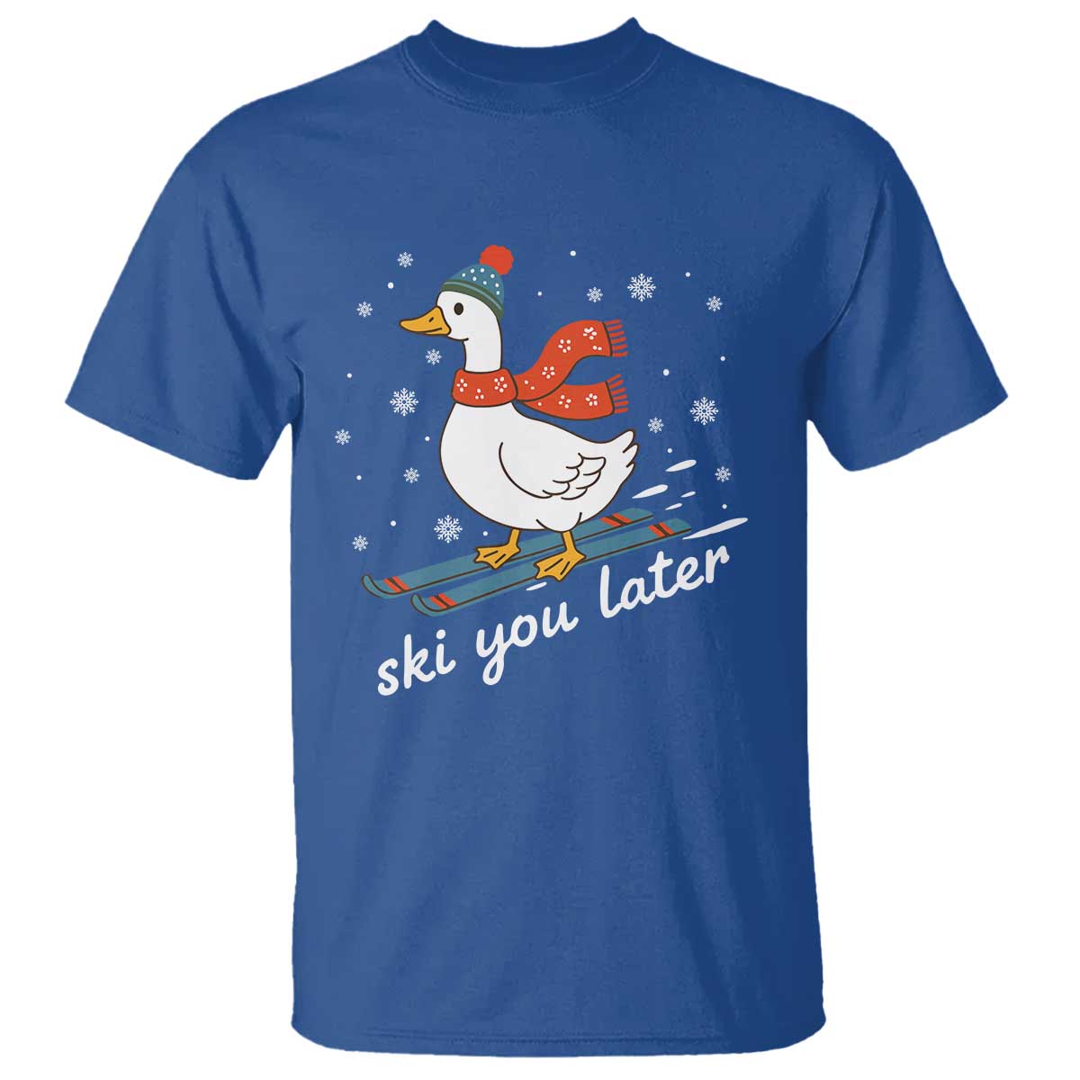 Funny Skiing Goose T Shirt Ski You Later Winter Vacation Sport - Wonder Print Shop