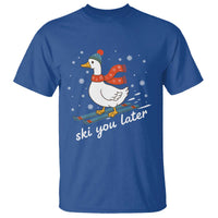 Funny Skiing Goose T Shirt Ski You Later Winter Vacation Sport - Wonder Print Shop