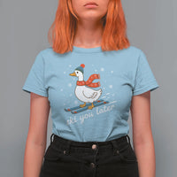 Funny Skiing Goose T Shirt For Women Ski You Later Winter Vacation Sport - Wonder Print Shop