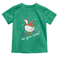 Funny Skiing Goose Toddler T Shirt Ski You Later Winter Vacation Sport - Wonder Print Shop