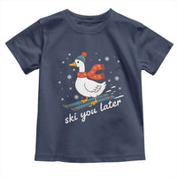 Funny Skiing Goose Toddler T Shirt Ski You Later Winter Vacation Sport - Wonder Print Shop