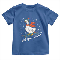 Funny Skiing Goose Toddler T Shirt Ski You Later Winter Vacation Sport - Wonder Print Shop
