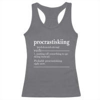 Funny Procrastiskiing Definition Skiing Snow Ski Sports Lover Racerback Tank Top - Wonder Print Shop