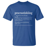 Funny Procrastiskiing Definition Skiing Snow Ski Sports Lover T Shirt - Wonder Print Shop